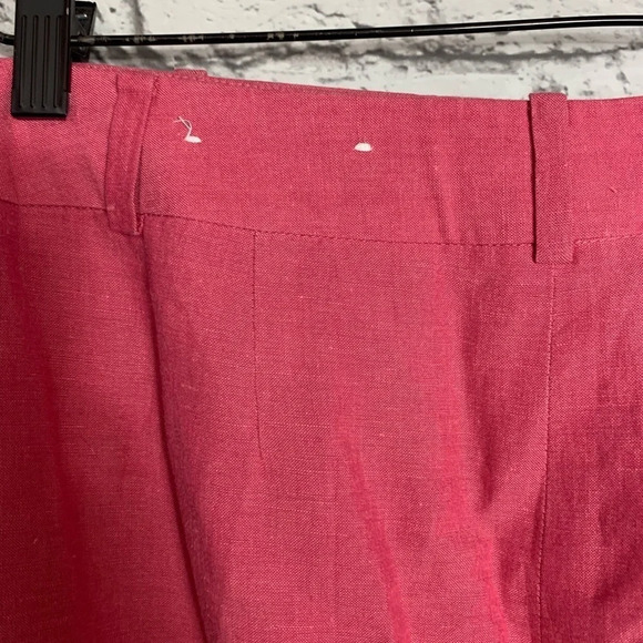 Ann Taylor Loft Women’s Pink Linen Blend Pants Size US  12 Lined Lightweight - Picture 10 of 12